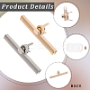 4Pcs 2 Colors Zinc Alloy Twist Bag Lock Purse Catch Clasps PURS-CP0001-04-6