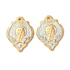 304 Stainless Steel Enamel Pendants SA-CBAD609-10G-03-1