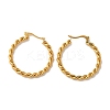 Ion Plating(IP) 304 Stainless Steel Hoop Earrings for Women EJEW-Z066-03G-1