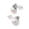 Natural Pearl Ear Studs EJEW-P286-38P-4