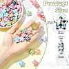 Electroplate Printed Opaque Acrylic Beads MACR-CJC0004-35-1-2