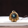 Sandalwood Cat Paw Print Pendant Decorations with Carved Inlaid Six-Character Mantra PW-WGCC698-03-2