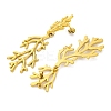 Ion Plating(IP) 304 Stainless Steel Tree Branch Stud Earrings EJEW-D281-32G-2