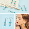 Letter A~Z Synthetic Turquoise & Alloy Pendant Stitch Markers HJEW-AB00456-5