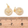 Brass Micro Pave Cubic Zirconia Pendants KK-A279-18G-3