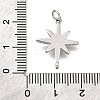 Brass Micro Pave Clear Cubic Zirconia Star Connector Charms with Jump Rings KK-V011-64P-3