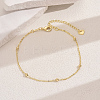 Fashionable Vintage Beach Style Brass Ball Adjustable Ladies Chain Anklets AG1972-5-1