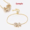 Brass Micro Pave Cubic Zirconia Pendants ZIRC-G130-08G-NR-4