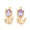 Brass Micro Pave Cubic Zirconia Pendants LS-KK-N262-115A-G-1