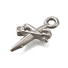 304 Stainless Steel Pendant Rhinestones Setting STAS-C119-20P-2