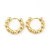 Brass Ball Beaded Hoop Earrings for Women LS-EJEW-B013-05-1