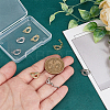 8Pcs 2 Colors Brass Micro Pave Clear Cubic Zirconia Fold Over Clasps FIND-PH0021-17-5