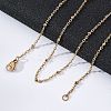 PVD Vacuum Plating 304 Stainless Steel Cable Chains Necklaces X-MAK-L015-41G-2