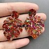 Leaf Acrylic Paillette Dangle Stud Earrings FS-WG5D05C-01-1