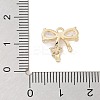 Brass Pave Clear Cubic Zirconia Charms KK-Z061-17G-3