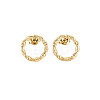 Ion Plating(IP) 304 Stainless Steel Hollow Ring Stud Earrings for Woman X-EJEW-N097-003LG-1