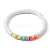 Polymer Clay Heishi Surfer Stretch Bracelet BJEW-JB09642-3