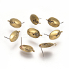 Brass Stud Earring Settings KK-B380-C-2