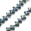 Electroplated Natural Lava Rock Beads Strands G-A251-C01-01J-2