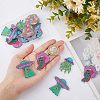 20Pcs 5 Style Alien Theme Colorful Acrylic Pendants FIND-CA0006-56-3