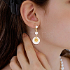 16Pcs 2 Styles Brass Clip-on Earring Findings KK-SC0006-64-5