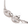 Anti-Tarnish Rhodium Plated 925 Sterling Silver Box Chain Necklace for Women NJEW-M190-02D-P-3