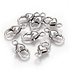 Tibetan Style Heart Lobster Claw Clasps LF013Y-TAS-NR-1