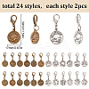48Pcs 24 Styles Alloy Pendant Decorations HJEW-FH00013-2