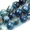 Natural Striped Agate/Banded Agate Beads Strands G-S259-04C-8mm-1