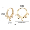 Brass Hoop Earring Findings ZIRC-YW0001-05G-3