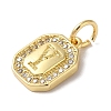 Real 18K Gold Plated Brass Micro Pave Clear Cubic Zirconia Pendants KK-L216-002G-Y-2