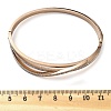 Ion Plating(IP) 304 Stainless Steel Polymer Clay Rhinestone Hinged Bangles for Women BJEW-A011-16RG-5