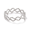 Non-Tarnish 304 Stainless Steel Wave Finger Rings for Women RJEW-G315-07A-P-2