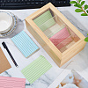 1Pc 4 Grids Rectangle Wood Food Card Storagge Boxes with Visible Window AJEW-DC0003-95-4