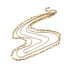 304 Stainless Steel Paperclip Chain 3 Layer Necklaces NJEW-T016-18G-4