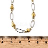 304 Stainless Steel Heart Link Chain Necklaces for Women NJEW-A046-02B-GP-5