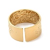 Ion Plating(IP) 304 Stainless Steel Eye Open Cuff Ring for Women RJEW-M149-35G-2