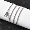 1.5MM 304 Stainless Steel Wheat Chain Necklaces for Men STAS-V011-03B-P-3