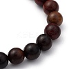 Unisex Natural Wood Beaded Stretch Bracelets X-BJEW-JB05463-04-2