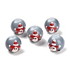 Christmas Theme Baking Paint Glass Beads LAMP-I028-03A-1