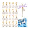 20Pcs 10 Styles Alloy Enamel Pendant Locking Stitch Markers HJEW-PH02070-6