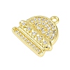 Brass Micro Pave Clear Cubic Zirconia Pendants LS-KK-L238-16G-2