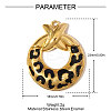 304 Stainless Steel Enamel Pendants STAS-OY006-32G-2