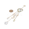 Glass Teardrop & Star Window Hanging Suncatchers HJEW-JM00905-04-3