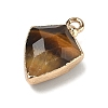 Natural Tiger Eye Pendants G-K422-01G-08-2