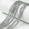 Electroplate Transparent Glass Beads Strands EGLA-A034-T6mm-G04-1