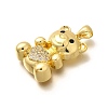 Rack Plating Brass Micro Pave Cubic Zirconia Pendants KK-L226-006G-04-2