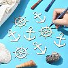 100pcs 2 Styles Nautical Theme Wood Big Pendants WOOD-CJ0001-72-4