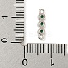 Brass Pave Cubic Zirconia Three Flat Round Links Connector Charms KK-P277-52B-A-4