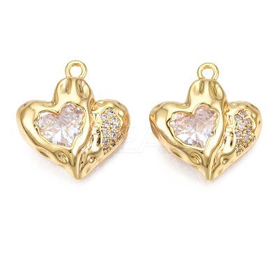 Brass Micro Pave Cubic Zirconia Pendants KK-N231-293B-1